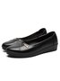 Chaussures à Tige Basse Femmes Toutes Les Saisons Lettres de texte Quotidien à Talon Plat Bout Rond à Enfiler