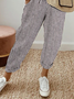 Pantalons Femmes Rayé Décontracté Toutes Les Saisons Coton Aucune élasticité Quotidien Ample Meilleure vente Droit