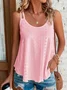 Camisole Femmes Décontracté Plain Été Jacquard Naturel Dentelle Sans Manches Régulier T.-N.-L.