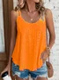 Camisole Femmes Décontracté Plain Été Jacquard Naturel Dentelle Sans Manches Régulier T.-N.-L.