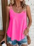 Camisole Femmes Décontracté Plain Été Jacquard Naturel Dentelle Sans Manches Régulier T.-N.-L.
