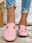 Appartements Femmes Décontracté Plain Toutes Les Saisons Respirable Quotidien Bout Fermé Tissu Profit Chaussures à bouche profonde