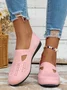 Appartements Femmes Décontracté Plain Toutes Les Saisons Respirable Quotidien Bout Fermé Tissu Profit Chaussures à bouche profonde