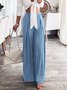 Jeans Décontracté Plain Toutes Les Saisons Taille Haute Aucune élasticité Ample Faire la navette Pantalons à Jambe Large Régulier pour Femmes