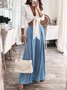 Jeans Décontracté Plain Toutes Les Saisons Taille Haute Aucune élasticité Ample Faire la navette Pantalons à Jambe Large Régulier pour Femmes