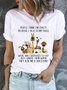 T-shirts Décontracté Été Drapeau des États-Unis Coton Aucune élasticité Manches Courtes Régulier Droit Régulier pour Femmes