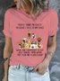 T-shirts Décontracté Été Drapeau des États-Unis Coton Aucune élasticité Manches Courtes Régulier Droit Régulier pour Femmes