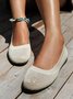 Chaussures à Tige Basse Femmes Décontracté Plain Toutes Les Saisons Antidérapant Évidé à Talon Plat Tissu de Maille Tissu Chaussures à Tige Basse