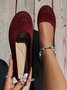 Chaussures à Tige Basse Femmes Décontracté Plain Toutes Les Saisons Antidérapant Évidé à Talon Plat Tissu de Maille Tissu Chaussures à Tige Basse