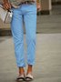 Pantalons Blanc Pur Décontractés