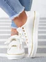 Chaussures de skate Femmes Décontracté Plain Toutes Les Saisons Chaîne Portable PU de Grande Taille à Lacets Chaussures de skate