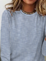 T-shirts Rayé Décontracté Printemps / Automne Jersey Manches Longues Col Rond Régulier Droit T.-N.-L. pour Femmes