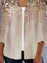 Kimono Décontracté Abstrait Printemps / Automne Naturel Quotidien Droit Élasticité moyenne Col de Chemise AA pour Femmes