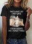 T-shirts Décontracté Été Lettres de texte Coton Quotidien Coupe Régulière Manches Courtes Régulier Régulier pour Femmes