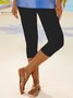 Pantalons De Yoga Femmes Plain Toutes Les Saisons Décontracté Quotidien Jersey Corsaire Droit Régulier T.-N.-L.