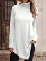T-shirts Femmes Décontracté Plain Printemps / Automne Asymétrique Naturel Micro-élasticité Jersey Régulier Régulier