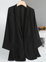 Blazers Femmes Décontracté Plain Printemps / Automne Polyester Naturel Ample Standard Manches 3/4 Droit