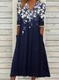 Robes Été Élégant Floral Motif Léger Quotidien Ample Demi Manche Non ré pour Femmes