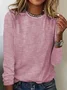 T-shirts Rayé Décontracté Printemps / Automne Jersey Manches Longues Col Rond Régulier Droit T.-N.-L. pour Femmes