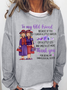 Sweat-shirts Femmes Printemps / Automne Simple Lettres de texte Polyester Léger Micro-élasticité Quotidien Ample Régulier