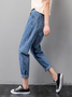 Jeans Décontracté Plain Toutes Les Saisons Naturel Quotidien Standard Pantalon droit Droit Poche Couture pour Femmes