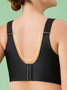 Soutiens-Gorge & Slip Ensembles Grande taille Décontracté Plain Toutes Les Saisons Spandex à Haute Élasticité Sportif & De Plein Air Régulier Sous-vêtements de style gilet