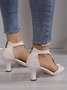 à Bout Ouvert Sandales Femme Plain Été Urbain Respirable Quotidien Bout Rond ÉPINGLES Style Faux Suède à Bout Ouvert Sandales
