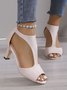 à Bout Ouvert Sandales Femme Plain Été Urbain Respirable Quotidien Bout Rond ÉPINGLES Style Faux Suède à Bout Ouvert Sandales