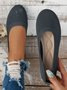 Chaussures à Tige Basse Femmes Décontracté Plain Toutes Les Saisons Antidérapant Évidé à Talon Plat Tissu de Maille Tissu Chaussures à Tige Basse