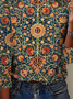 T-shirts Femmes Décontracté Ethnique Printemps / Automne Naturel Quotidien Ample Jersey Régulier Droit