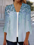 Kimono Décontracté Abstrait Printemps / Automne Naturel Quotidien Droit Élasticité moyenne Col de Chemise AA pour Femmes