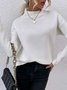 Sweat-shirts Femmes Décontracté Plain Printemps / Automne Poids lourd Micro-élasticité Quotidien Ample Col Roulé Droit