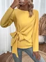 Chemises Décontracté Printemps / Automne Toussaint Micro-élasticité Quotidien Ample Manches Longues Col Rond Régulier pour Femmes