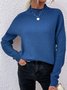 Sweat-shirts Femmes Décontracté Plain Printemps / Automne Poids lourd Micro-élasticité Quotidien Ample Col Roulé Droit