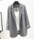 Blazers Femmes Décontracté Plain Printemps / Automne Polyester Naturel Ample Standard Manches 3/4 Droit