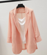 Blazers Femmes Décontracté Plain Printemps / Automne Polyester Naturel Ample Standard Manches 3/4 Droit