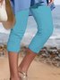 Pantalons De Yoga Femmes Plain Toutes Les Saisons Décontracté Quotidien Jersey Corsaire Droit Régulier T.-N.-L.