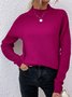Sweat-shirts Femmes Décontracté Plain Printemps / Automne Poids lourd Micro-élasticité Quotidien Ample Col Roulé Droit