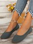 Chaussures à Tige Basse Femmes Décontracté Plain Toutes Les Saisons Respirable Bout Fermé Tissu de Maille Caoutchouc à Enfiler Chaussures à Tige Basse