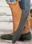 Chaussures à Tige Basse Femmes Décontracté Plain Toutes Les Saisons Respirable Bout Fermé Tissu de Maille Caoutchouc à Enfiler Chaussures à Tige Basse