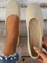 Chaussures à Tige Basse Femmes Décontracté Plain Toutes Les Saisons Respirable Bout Fermé Tissu de Maille Caoutchouc à Enfiler Chaussures à Tige Basse
