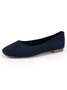 Chaussures à Tige Basse Femmes Décontracté Plain Toutes Les Saisons Respirable Bout Fermé Tissu de Maille Caoutchouc à Enfiler Chaussures à Tige Basse