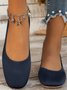 Chaussures à Tige Basse Femmes Décontracté Plain Toutes Les Saisons Respirable Bout Fermé Tissu de Maille Caoutchouc à Enfiler Chaussures à Tige Basse