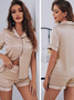 Ensembles de Pyjama Femmes Sexy Imprimé d'Animal Toutes Les Saisons Naturel Léger Vacances Manches Courtes Top Avec Pantalons Droit