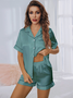 Ensembles de Pyjama Femmes Sexy Imprimé d'Animal Toutes Les Saisons Naturel Léger Vacances Manches Courtes Top Avec Pantalons Droit