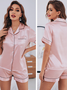 Ensembles de Pyjama Femmes Sexy Imprimé d'Animal Toutes Les Saisons Naturel Léger Vacances Manches Courtes Top Avec Pantalons Droit