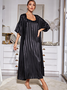 Ensembles de Pyjama Femmes Simple Bloc de Couleur Toutes Les Saisons Spandex Naturel Non-rides 1 jeu Demi Manche Élasticité moyenne