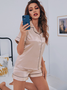 Ensembles de Pyjama Femmes Sexy Imprimé d'Animal Toutes Les Saisons Naturel Léger Vacances Manches Courtes Top Avec Pantalons Droit