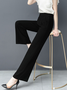 Pantalons Femmes Décontracté Plain Toutes Les Saisons Polyester Micro-élasticité Quotidien Pantalon droit Droit Poche Couture