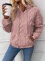 Sweat-shirts Décontracté Côtelé Printemps / Automne Polyester Poids lourd Micro-élasticité Quotidien Coupe Régulière Manches Longues pour Femmes